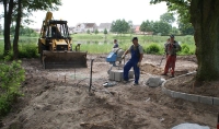 Zagospodarowanie centrum wsi Głubczyn - prace budowlane - lipiec 2011